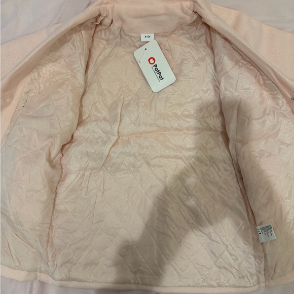 PatPat Light Pink Double-Breasted Pea Coat - Picture 5 of 6